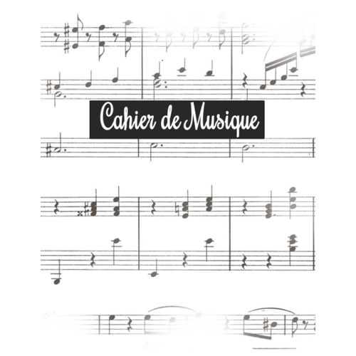 Cahier De Musique: Avec Portées Et Seyes Grands Carreaux Carnet De Partitions Et Solfège Cahier Musique Et Chant Avec Clef De Sol Grand Format 12 Portées Par Page Carnet De Composition Musicale - Note