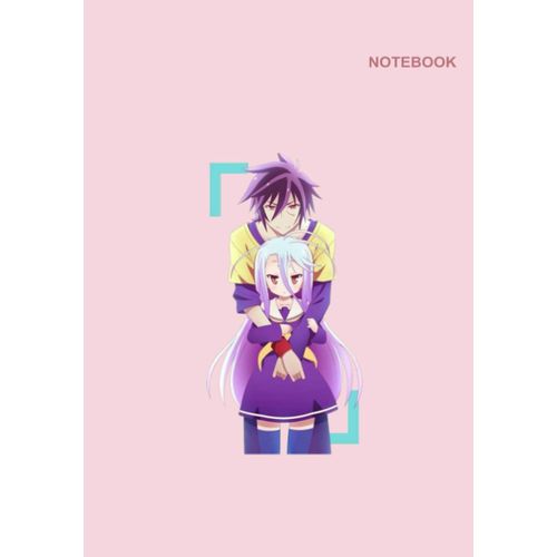 No Game No Life Zero Shiro & Sora Notebook Pink Cover: 110 Pages, Lined Pages, B5 Size (7" X 10").