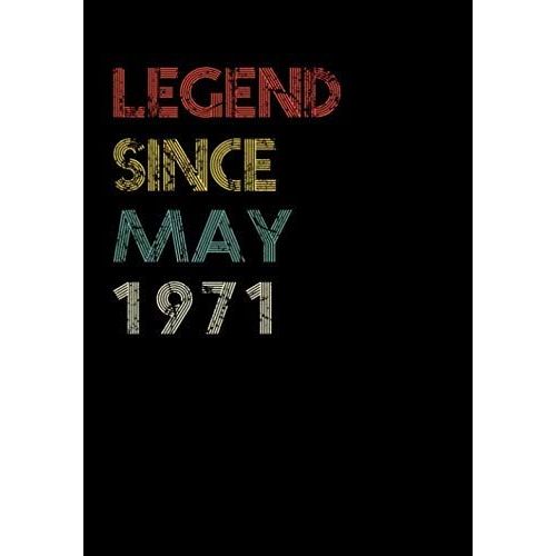 Legend Since May 1971 Guitar Tab Notebook: Unique Birthday Present Ideas For 49 Years Old (7x10 Inches - 110 Pages): 6 String Guitar Chord And Tablature Staff Music Paper For Guitar Players, Musicians