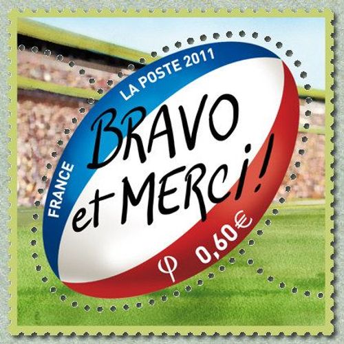 France 2011, Très Beau Timbre Neuf** Luxe Yvert 4612 Finale De La Coupe Du Monde De Rugby 2011, Bravo Et Merci !