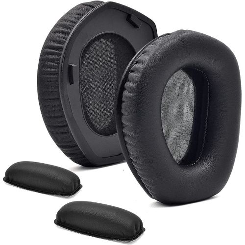 Coussinets d'oreille de rechange en cuir protéiné,compatible avec casque Sennheiser RS185 RS195 en mousse à mémoire de forme,avec coussin de tête