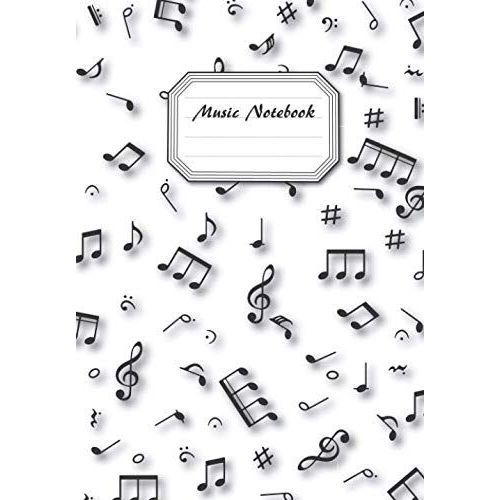 Music Notebook With 12 Empty Staves Per Page | Manuscript For Musicians, Music Schools, Students Of Music Theory | English Edition