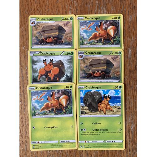 (2854) 4x Crabicoque + 2x Crabaraque (Pokemon)