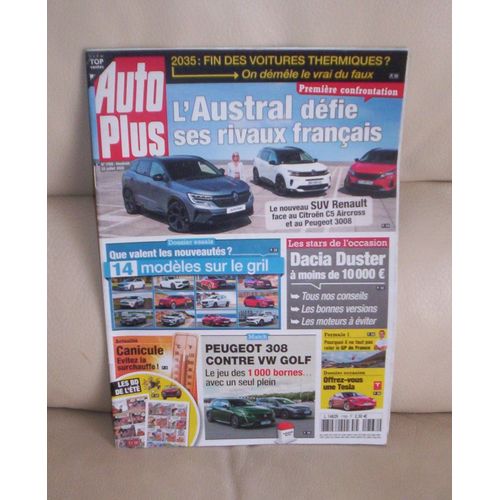 Auto Plus N° 1768 - Combien Pour Un Modèle Au Top ? 14 Nouveautés Sur Le Grill - Renault Austral Face Au Citroën C5 Aircross Et Au Peugeot 3008 - Kia Niro Hybride - Peugeot 308 / Volkswagen Golf...
