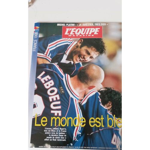 L'équipe Magazine Juillet 98 Numéro 849