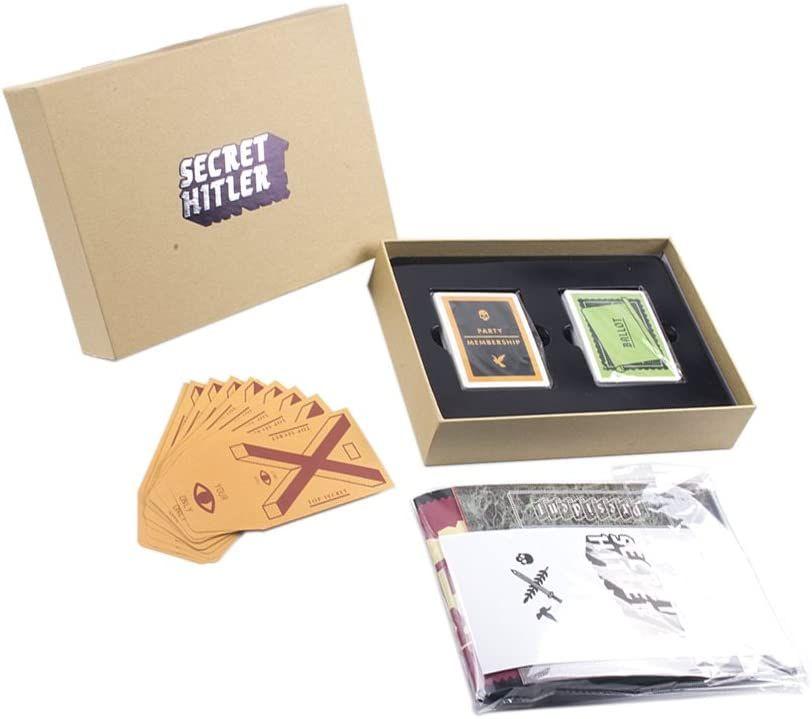 Jeu de société Version anglaise Secret Hitler révèle la carte de jeu de  puzzle de fête à trois boîtes rouges d'Hitler