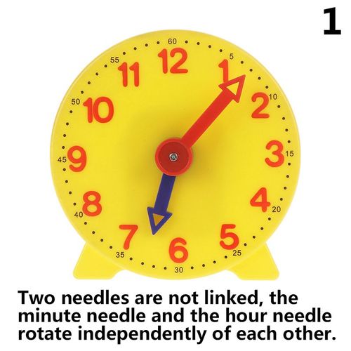 Horloge afin d'apprendre à lire l'heure pour étudiant et enseignant, mécanisme à engrenage, apprentissage Montessori d'estimation du temps, 4 pouces, 12/24 heures,