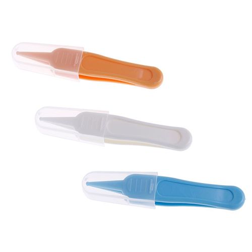 Pincettes En Plastique Pour Nouveau-Né, 2 Pièces/Lot, Soins Sûrs Pour Nourrissons, Oreilles, Nez, Nombril, Pinces À Épiler Multicolore