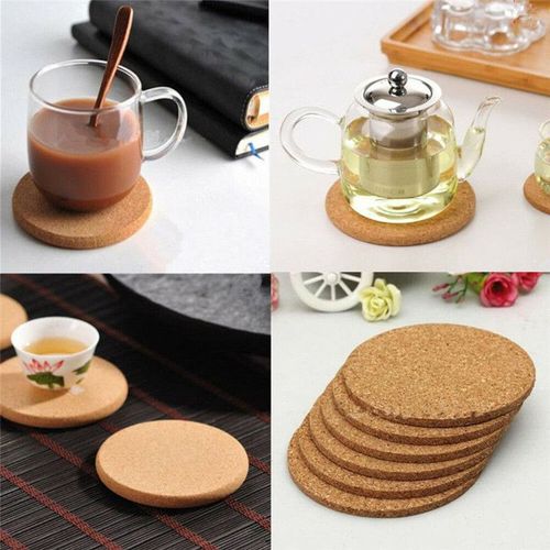 Dessous De Verre En Bois Pièces/Ensemble Liège, Dessous De Verre, Tasse À Café, Tapis De Tasse À Thé, Napperon Antidérapant Isolé Thermiquement, Napperon De Cuisine, Décor De Maison