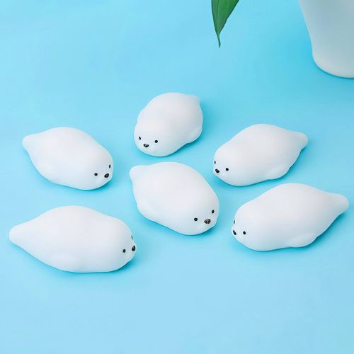 Balle Anti-Stress En Forme D'animaux Mignons, Jouets À Presser Mochi, En Forme De Boule, Abrétif, Doux Et Collant, Cadeau Amusant, Anti-Stress