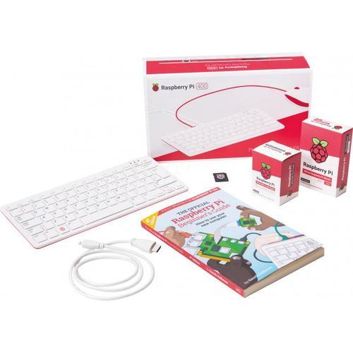 Raspberry Pi Foundation Raspberry Pi 400 - Starter Kit Mini PC Blanc -  4x 1.8GHz, 4GB RAM, OS