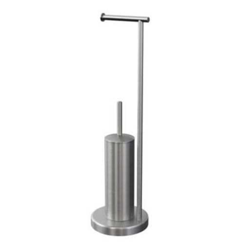 Pot à balai WC Koros métal brosse GoodHome