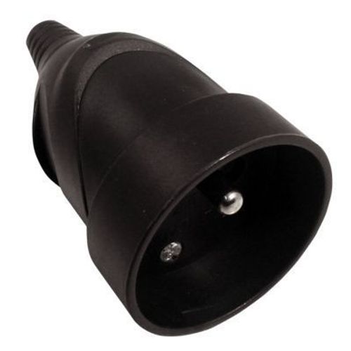 Fiche femelle droite 16A noir glossy Diall