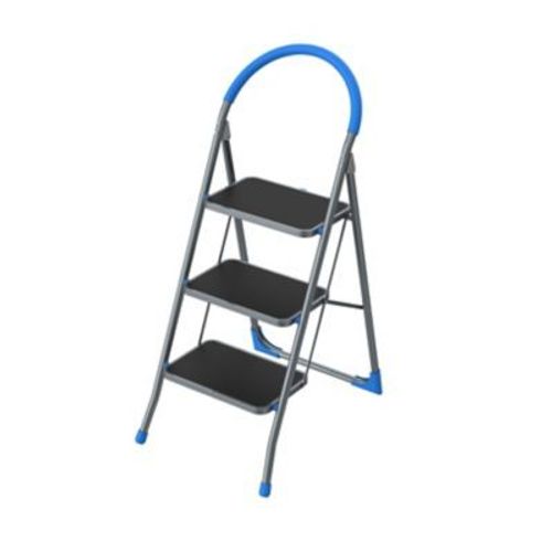 Marchepied pliable Mac Allister acier couleur bleu H.72 6 cm charge maxi 150 kg