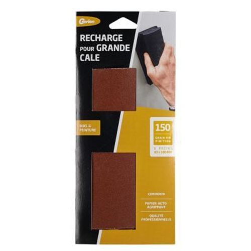 6 patins d'abrasif corindon grain fin