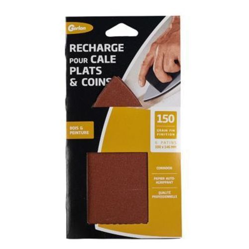 6 patins corindon pour cale plat et coins grain fin