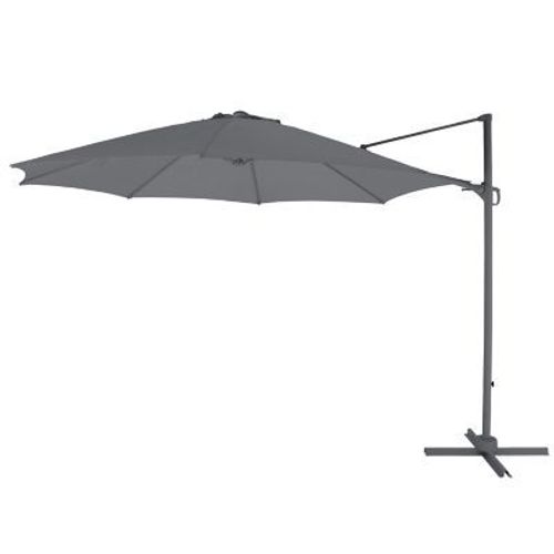 Parasol Déporté Goodhome Mallorca Gris Ø350 Cm