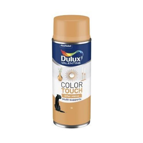 Peinture aérosol Color Touch multi supports Dulux Valentine effet métal or 400ml
