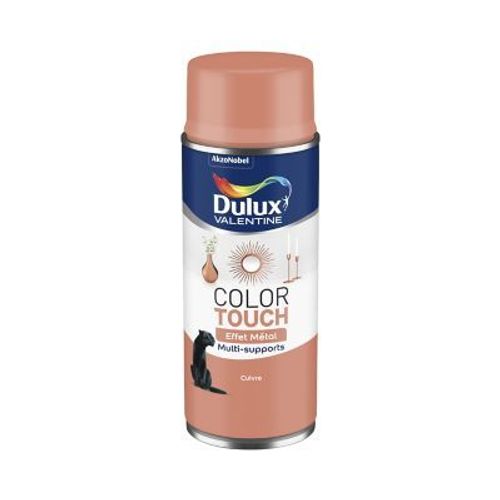 Peinture aérosol Color Touch multi supports Dulux Valentine effet métal cuivre 400ml