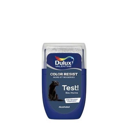 Testeur de peinture Color Resist murs et boiseries Dulux Valentine mat bleu marine 30ml
