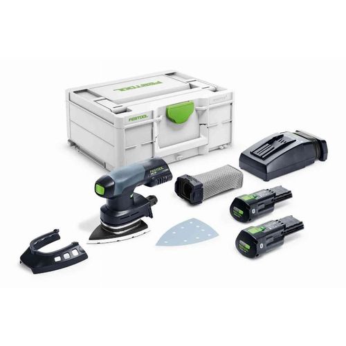 Ponceuse FESTOOL Delta hybride DTSC 400 3,0 I-Plus - 2 batteries 3.0 Ah 18V - Systainer SYS3 M 187 - 577508