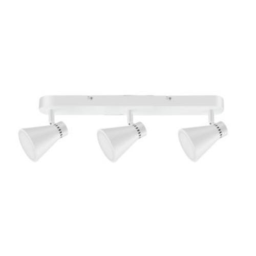 Réglette Spot Led Intégrée 3 Lumières 500lm 15 W Blanc Chaud Goodhome Edson Blanc Mat L.40 X L.5 X H.15 Cm