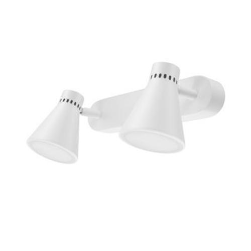 Réglette Spot Led Intégrée 2 Lumières 500 Lm 10w Blanc Chaud Goodhome Edson Blanc Mat L.25 X L.5 X H.15 Cm