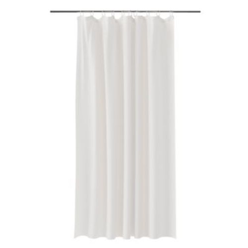Rideau de douche GoodHome Elland L.200 x H.180 cm coloris blanc en lin et polyester