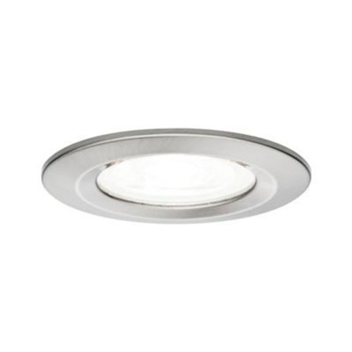 Kit Encastrable Nova Fixe Led Ip44 6 5w 4000k 230v Gu10 51mm Acier Bros/Alu Zinc