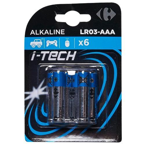 Pile Alcaline AAA/LR3 I-Tech CARREFOUR