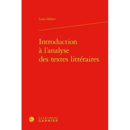 Introduction À L'analyse Des Textes Littéraires