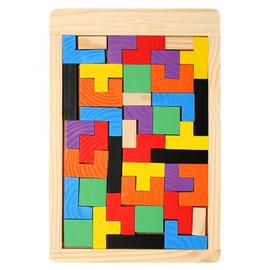 Puzzle en bois pour enfants, jeu éducatif, casse-tête, Tetris