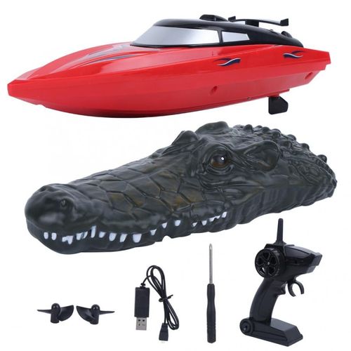 Bateau De Simulation De Croco Pour Enfants, Jouet De Course En Tête De Crocodile, Étanche, Poudre Forte, Rc, 2.4g