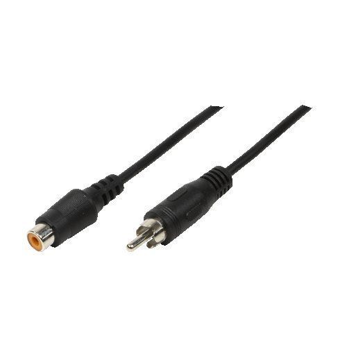 LogiLink - Rallonge de câble audio - RCA femelle pour RCA mâle - 5 m - noir