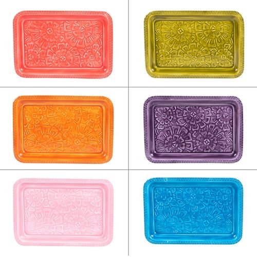 Plateau Rectangle 30x21 Cm Pop Flower (1 Modèle Aléatoire)
