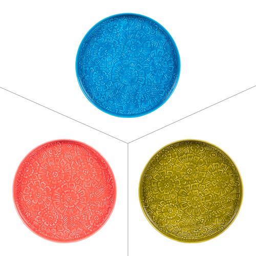 Plateau Rond 36 Cm Pop Flower (1 Modèle Aléatoire)