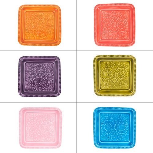 Plateau Carré Petit Modèle Pop Flower (1 Modèle Aléatoire)