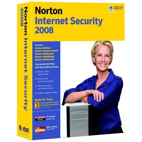 Norton Internet Security 2008 - Version Boîte - 3 Utilisateurs - Cd - Win - Anglais International)
