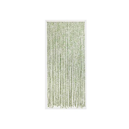 Rideau De Porte Torsades De Polyester Et Feuillage Artificiel - 90 X 200 Cm - Morel