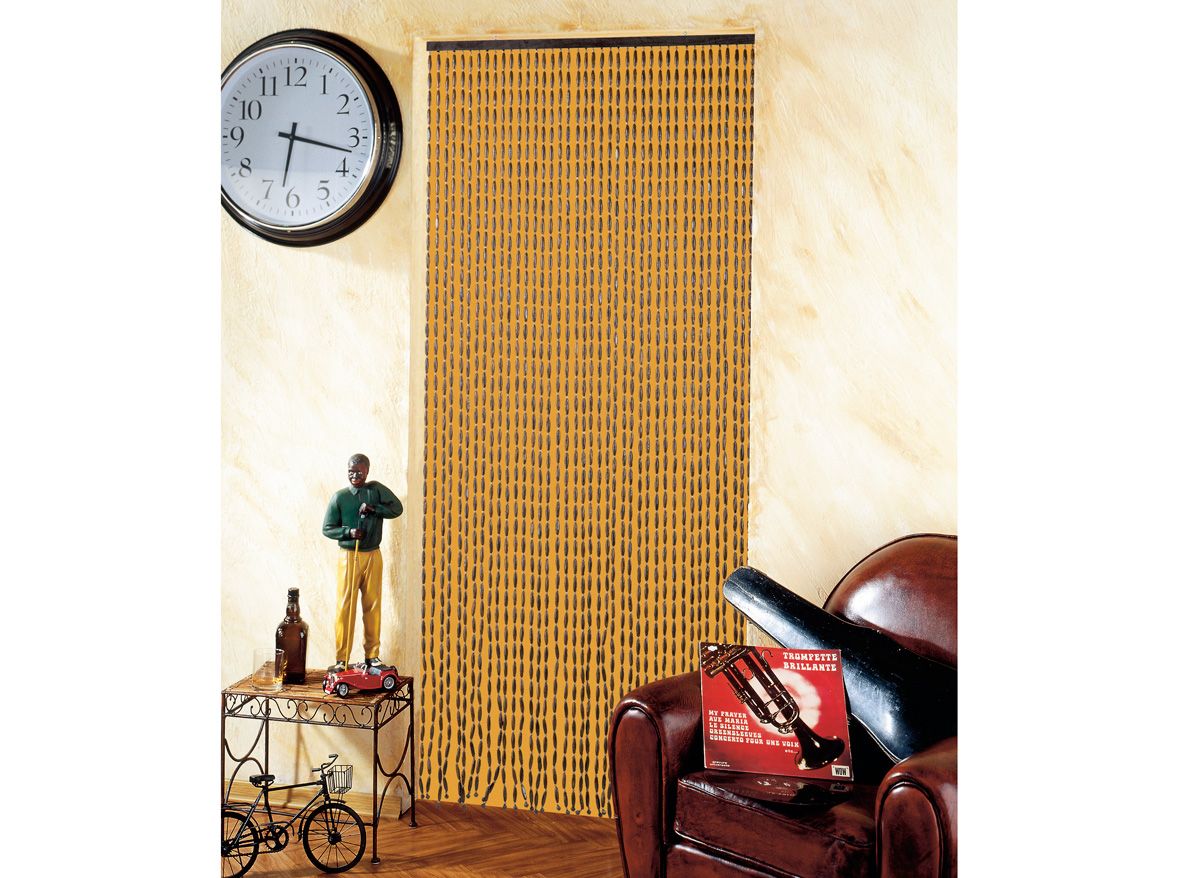 Rideau De Porte En Perles De Bois - 90 X 200 Cm - Morel