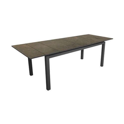 Table De Jardin Extensible En Aluminium Et Hpl Tahaa 90 X 180/240 Cm Graphite Cave