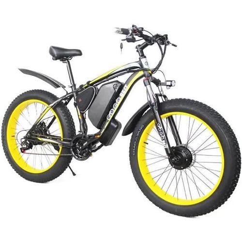 Vélo Électrique Gogobest Gf700 26*4.0 Fat Tire 17.5ah Batterie 500w Double Moteur Charge Max 200kg 70km Frein À Disque Hydraulique