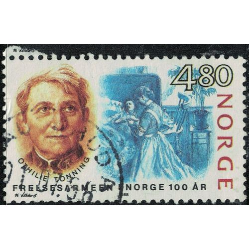 Norvège 1988 Oblitéré Used Othilie Tonning Bénévole Armée Du Salut Y&t No 945 Su