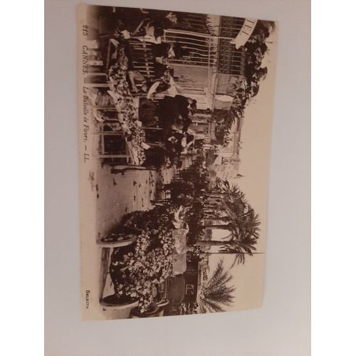 Superbe Carte Ancienne La Bataille Des Fleurs À Cannes !