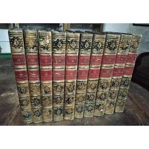 François Villemain: Cours De Littérature Française En 10 Volumes Paris Didier Libraire Éditeur 1846, 1847, 1851.