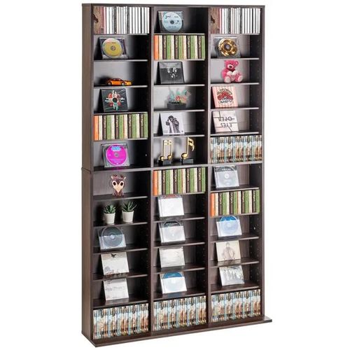 Armoire de Rangement CD/DVD-VEVOR- Réglable avec 36 Compartiments-Étagère à DVD à 12 Couches pour 1080 CD