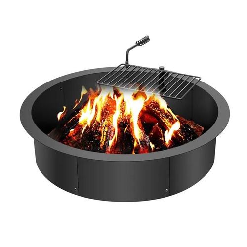 Anneau De Foyer Avec Gril De Barbecue-Vevor-À Monter Soi-Même Dans Ou Hors Sol-Idéal Pour Le Camping Et Les Feux De Camp