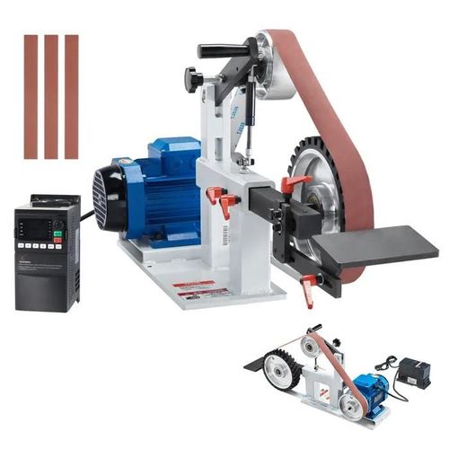 Ponceuse à Bande-VEVOR-1828,8x50,8 mm-Machine de Polissage 1500 W-3 Moules de Meulage, 3 Bandes Abrasives pour Travail de Métaux