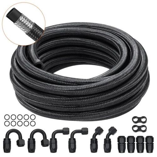 Kit Tuyau D'essence -Vevor- 6an-Avec 12 Adaptateurs Raccords Pivotants Pour Moteur Voitures Motos Tracteurs