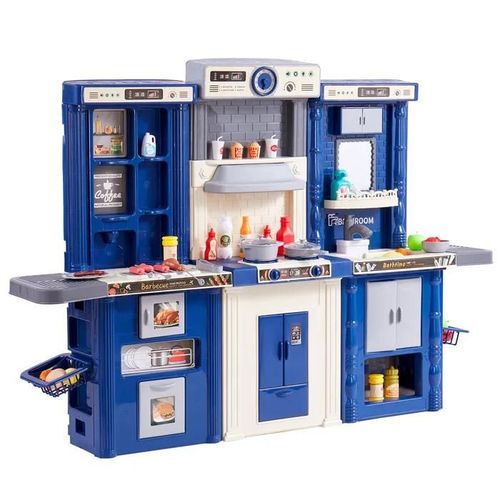 Cuisine Pour Enfants-Vevor-Ensemble Cuisine 3 En 1 Pour Tout-Petits Avec Pulvérisation Simulée-Pour Enfants D'âge Préscolaire-Bleu